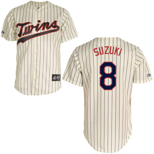 Kurt Suzuki #8 mlb Jersey-Minnesota Twins Women's Authentic Alternate 3 White Baseball Jersey